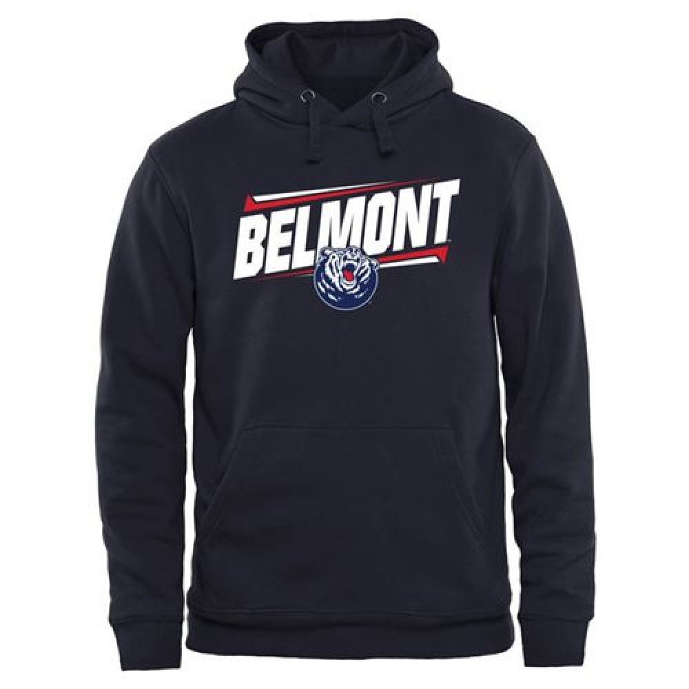 Belmont Bruins Double Bar Pullover Hoodie Navy 1