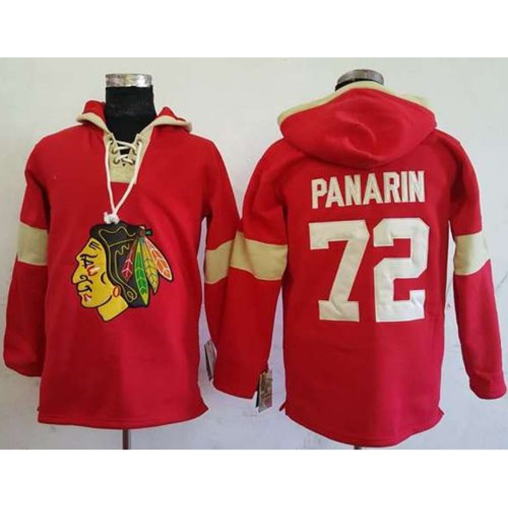 Blackhawks #72 Artemi Panarin Red Pullover Hoodie Stitched NHL Jersey 1