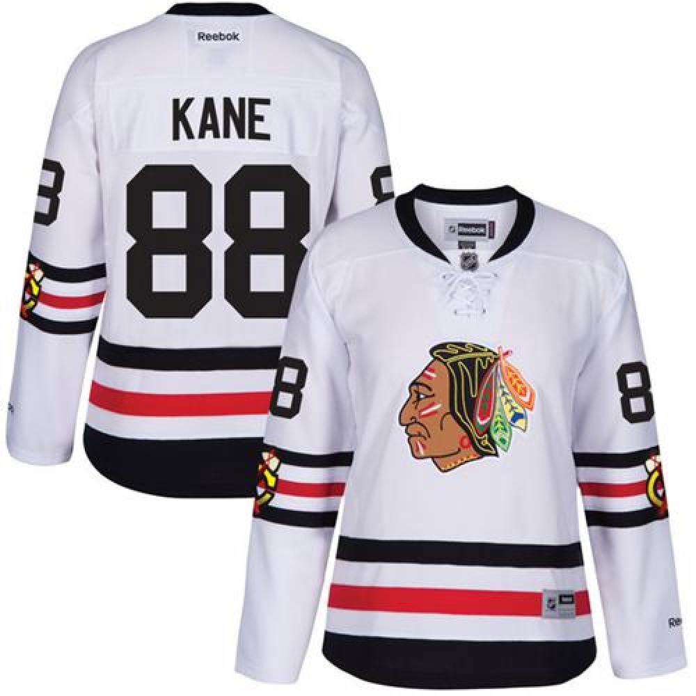 Blackhawks #88 Patrick Kane White 2017 Winter Classic Women's Stitched NHL Jersey 1