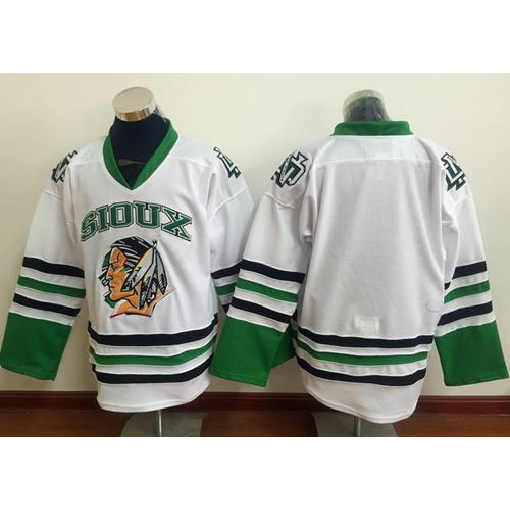 Blackhawks Blank White Sioux Stitched NHL Jersey 1
