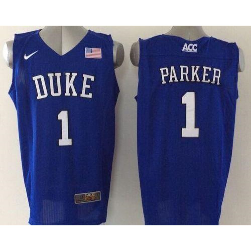 Blue Devils #1 Jabari Parker Blue Basketball Elite Stitched NCAA Jersey 1