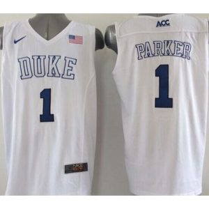Blue Devils #1 Jabari Parker White Basketball Elite Stitched NCAA Jersey