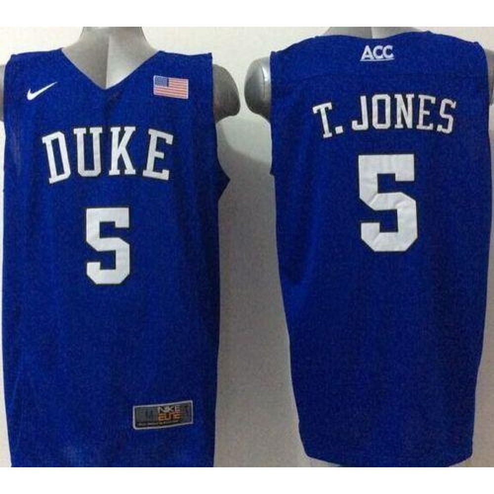 Blue Devils #5 Tyus Jones Royal Blue Basketball Elite Stitched NCAA Jersey 1