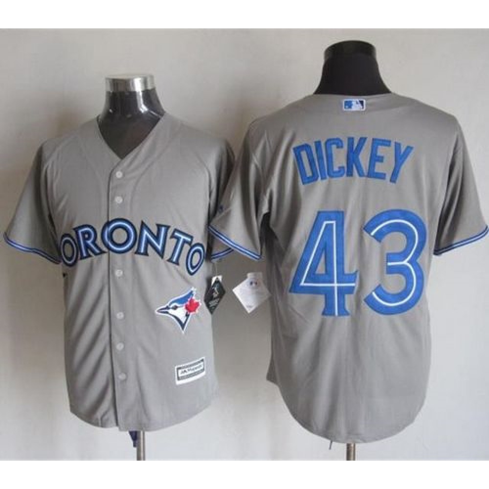 Blue Jays #43 R.A. Dickey Grey New Cool Base Stitched MLB Jersey 1