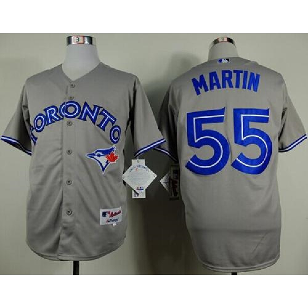 Blue Jays #55 Russell Martin Grey Stitched MLB Jersey 1