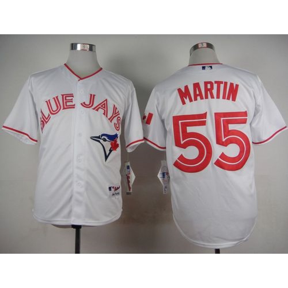 Blue Jays #55 Russell Martin White 2015 Canada Day Stitched MLB Jersey 1