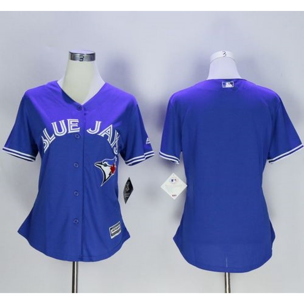 Blue Jays Blank Blue Women's Fashion Stitched MLB Jersey 1