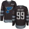 Blues #99 Wayne Gretzky Black 1917-2017 100th Anniversary Stitched NHL Jersey