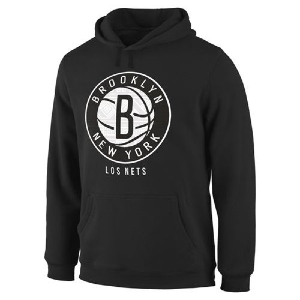 Brooklyn Nets Noches Enebea Pullover Hoodie Black 1