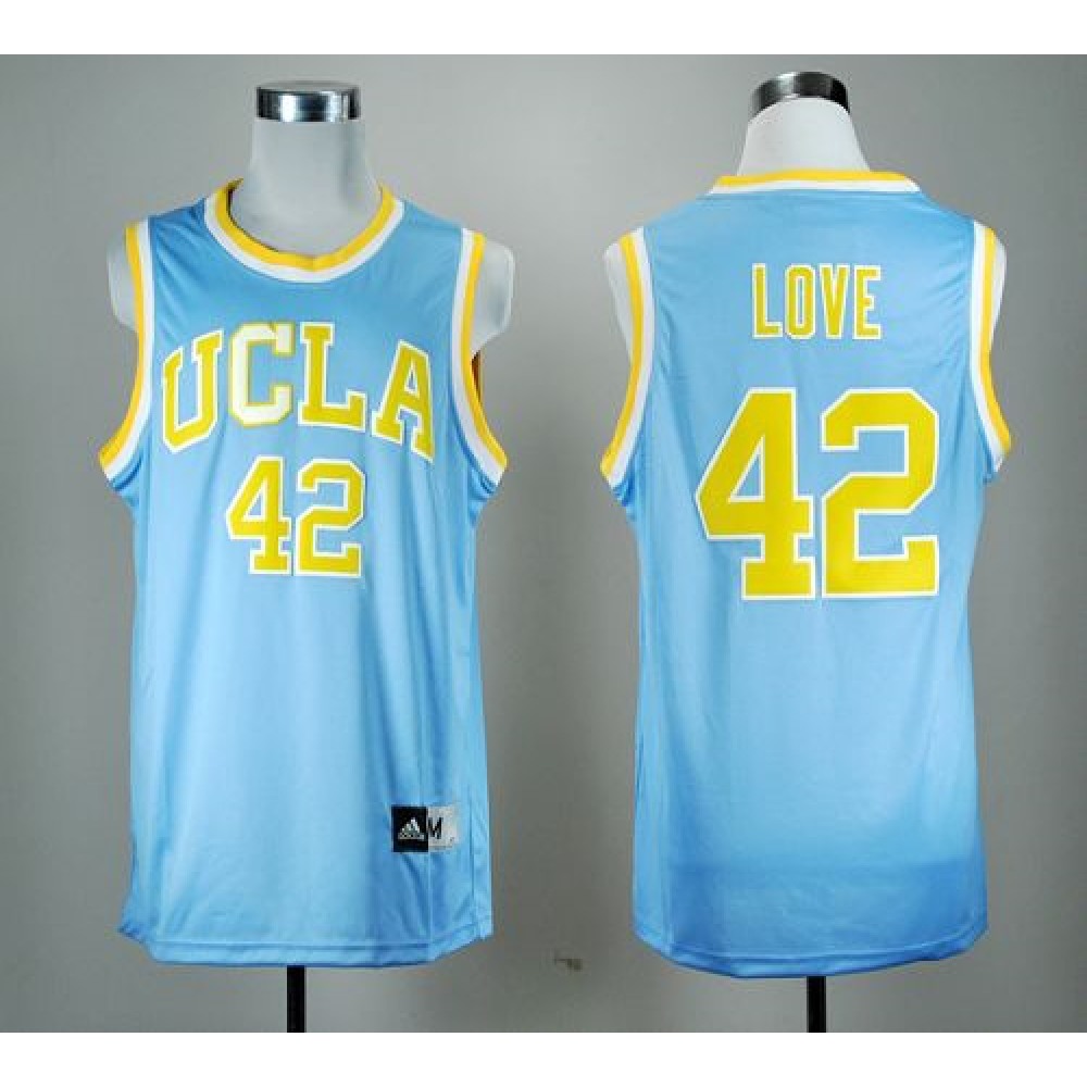 Bruins #42 Kevin Love Blue Basketball Stitched NCAA Jersey 1
