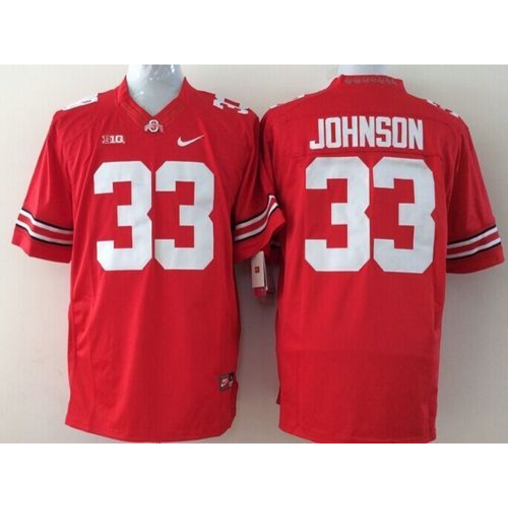 Buckeyes #33 Pete Johnson Red Stitched Youth NCAA Jersey 1