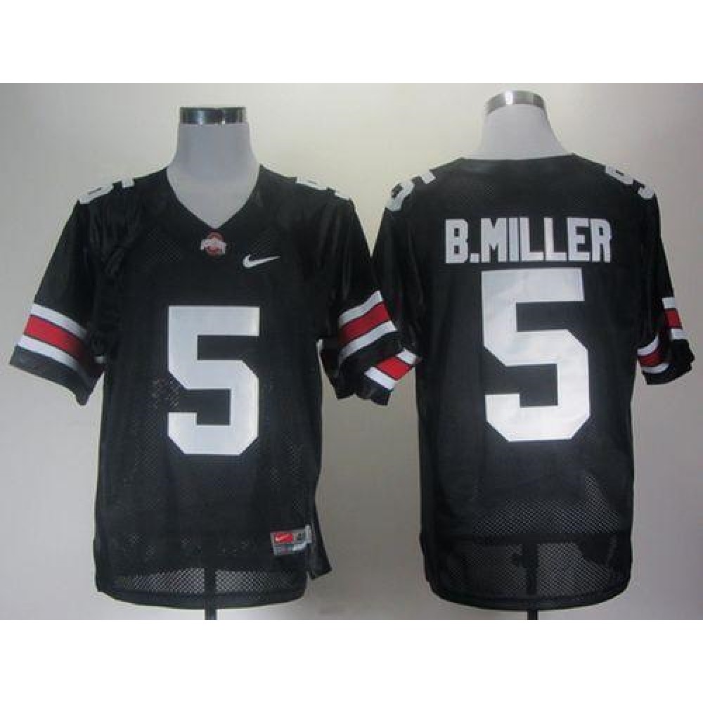 Buckeyes #5 Braxton Miller Black Stitched NCAA Jersey 1