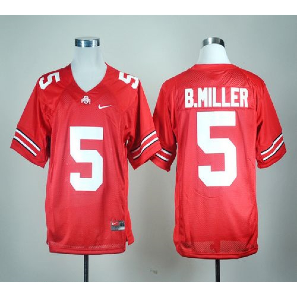 Buckeyes #5 Braxton Miller Red Stitched NCAA Jersey 1