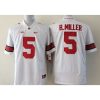 Buckeyes #5 Braxton Miller White Stitched Youth NCAA Jersey