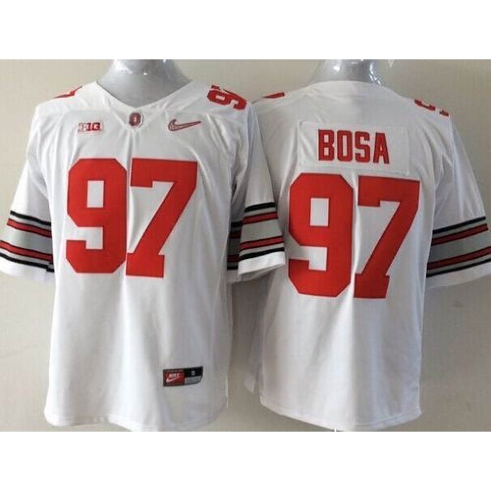 Buckeyes #97 Joey Bosa White Stitched Youth NCAA Jersey 1