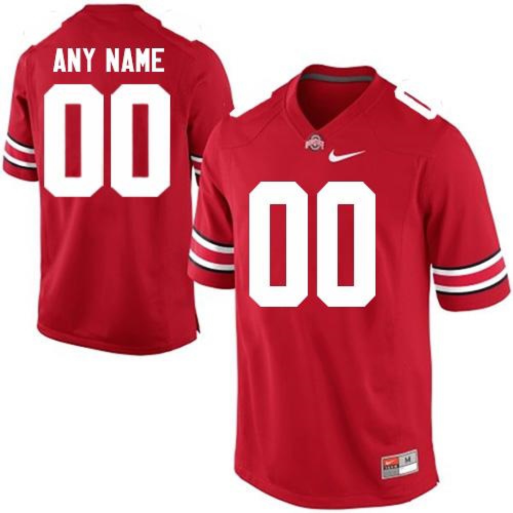 Buckeyes Personalized Authentic Red NCAA Jersey 1