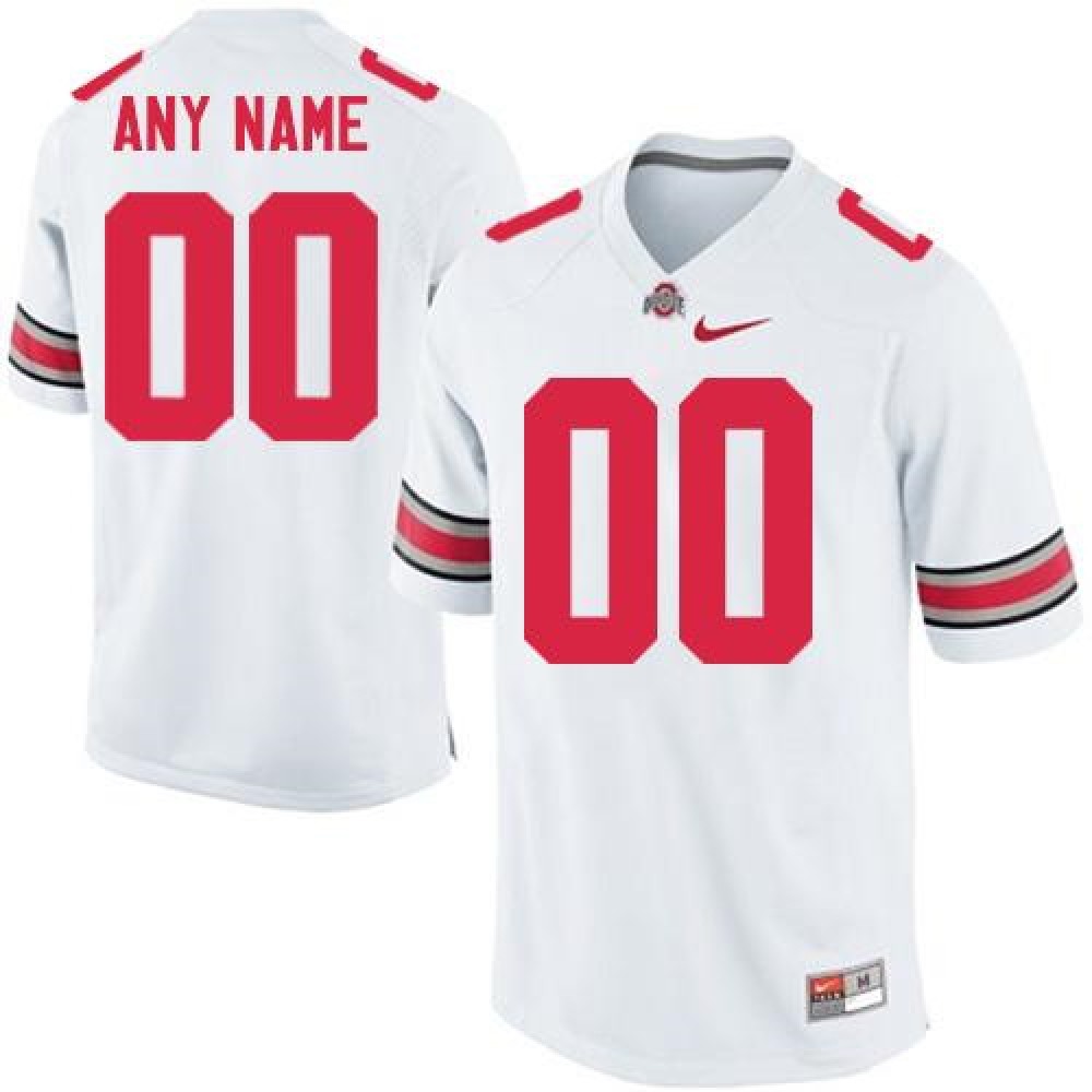 Buckeyes Personalized Authentic White NCAA Jersey 1