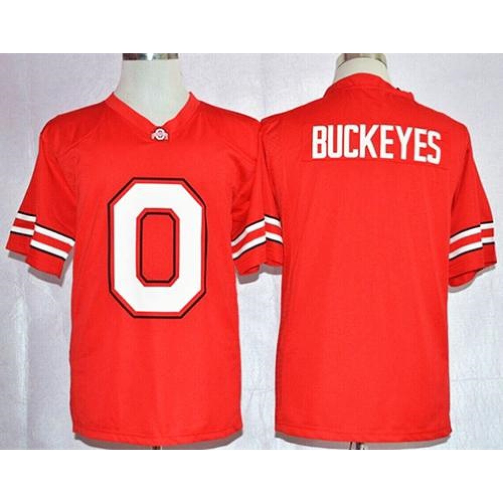 Buckeyes Red Pride Fashion Stitched NCAA Jersey 1
