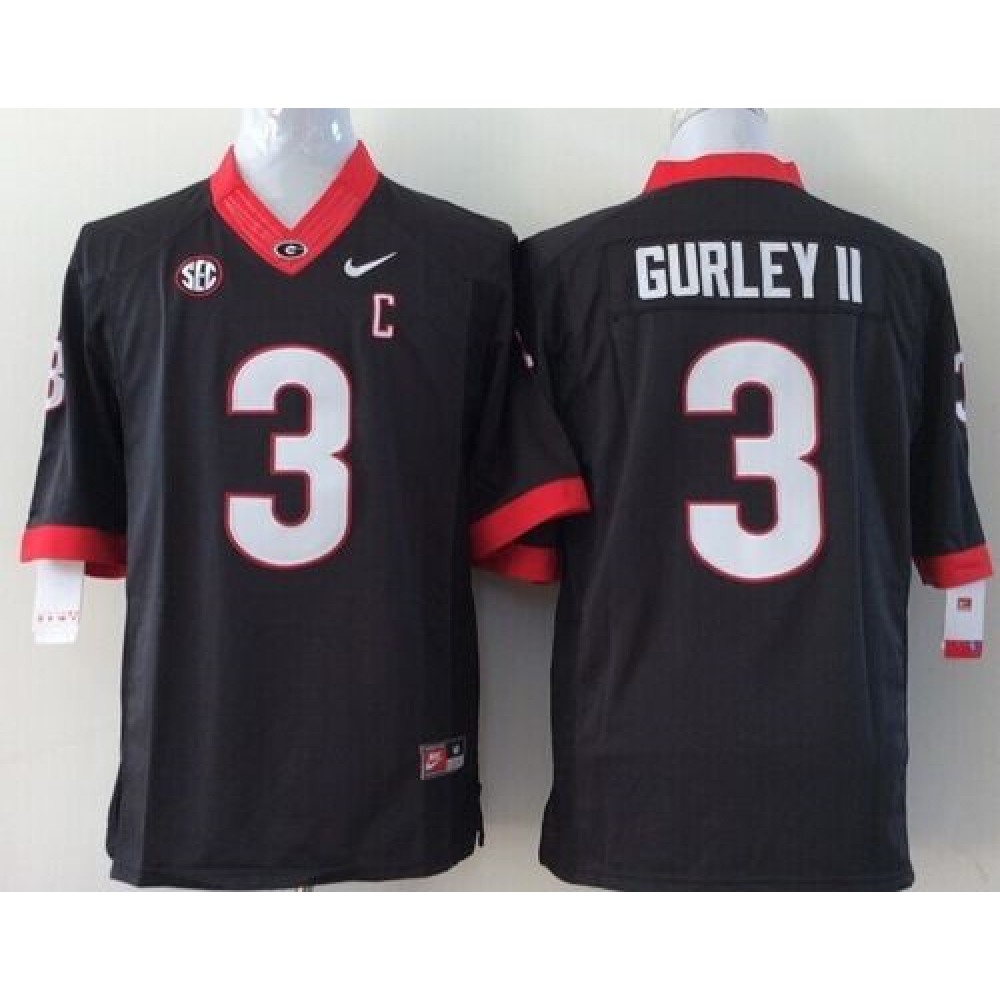 Bulldogs #3 Todd Gurley II Black Stitched Youth NCAA Jersey 1