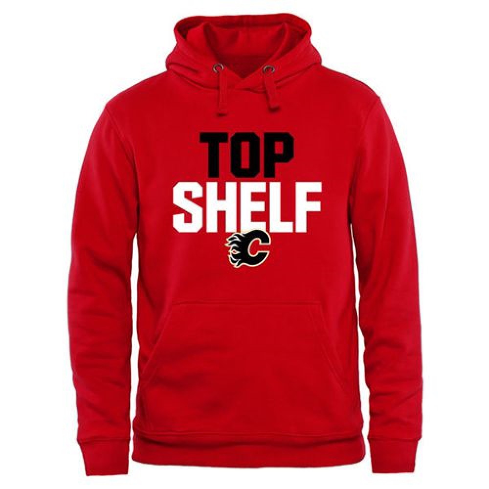 Calgary Flames Top Shelf Pullover Hoodie Red 1