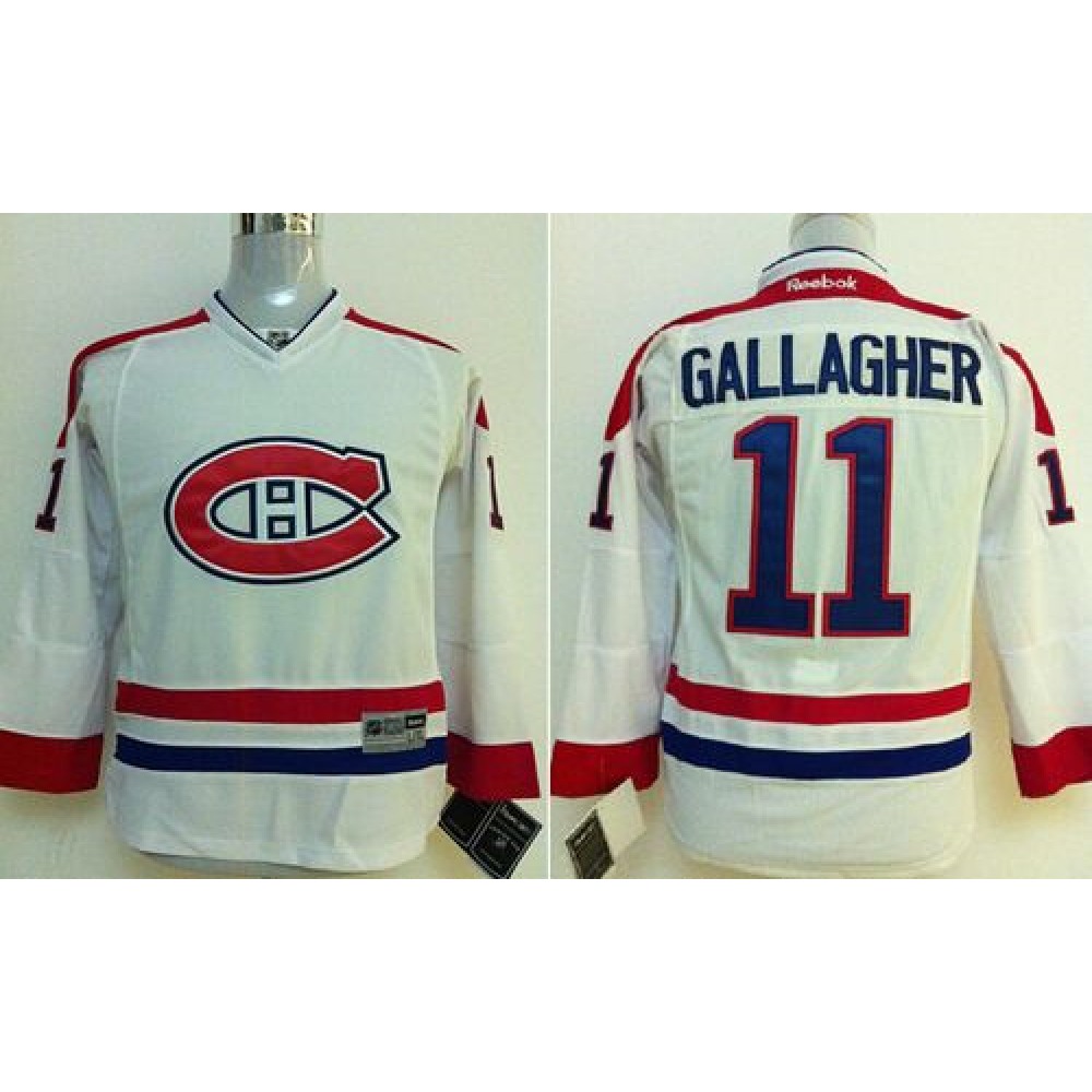 Canadiens #11 Brendan Gallagher White Stitched Youth NHL Jersey 1