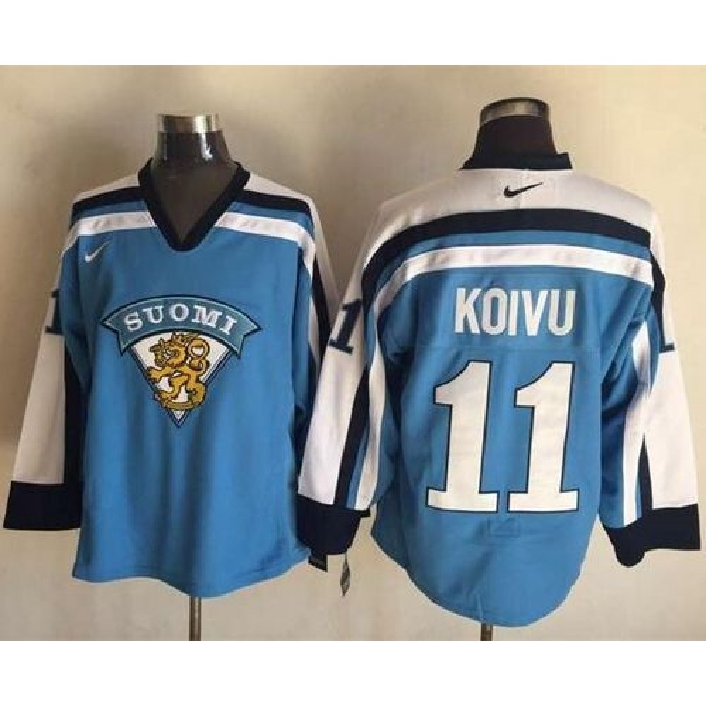Canadiens #11 Saku Koivu Light Blue Throwback Stitched NHL Jersey 1