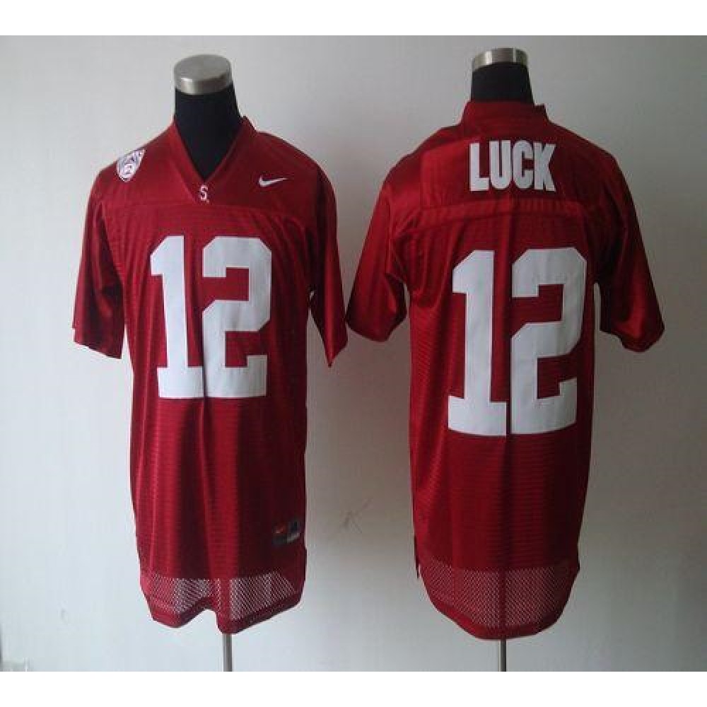 Cardinal #12 Andrew Luck Red Stitched NCAA Jersey 1