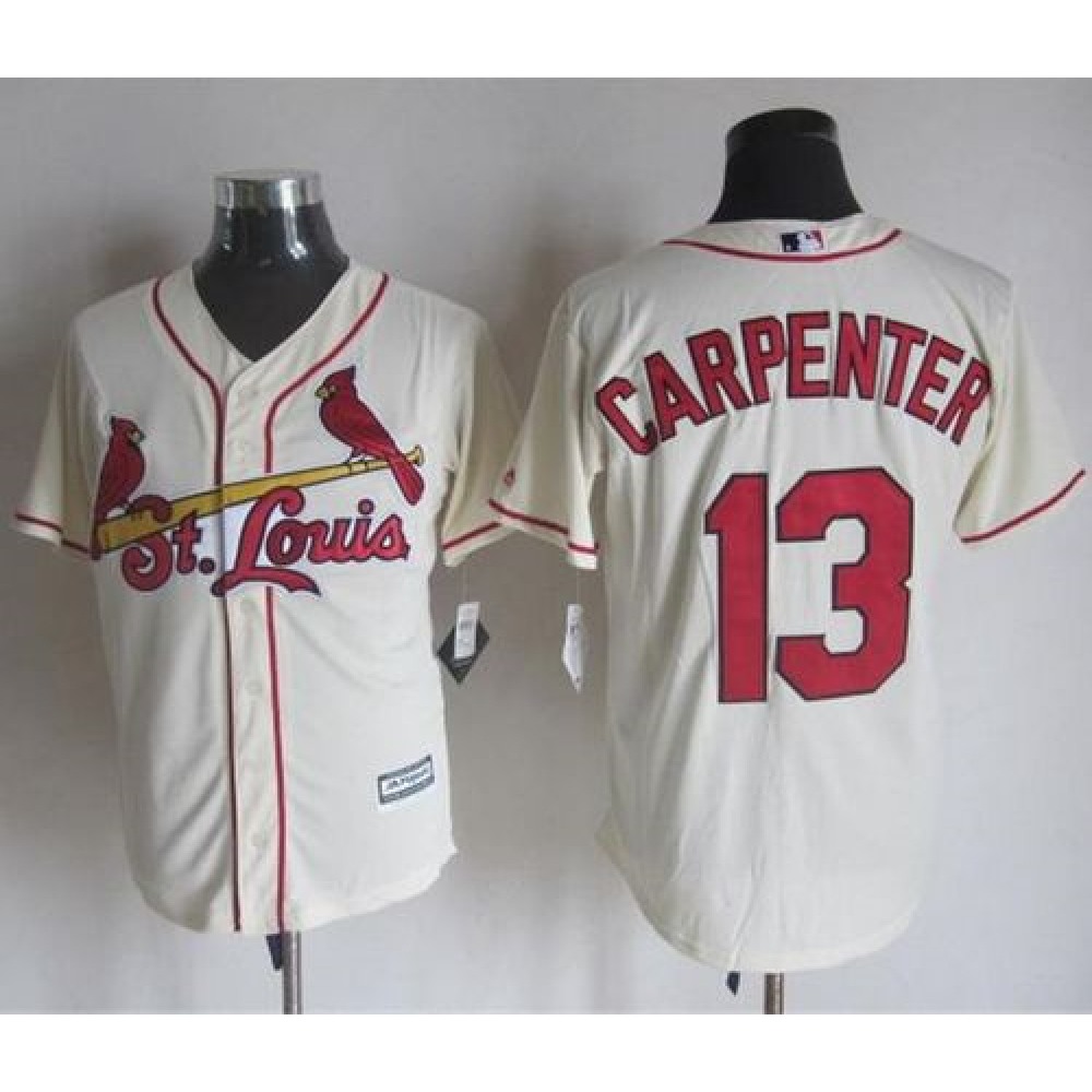 Cardinals #13 Matt Carpenter Cream New Cool Base Stitched MLB Jersey 1