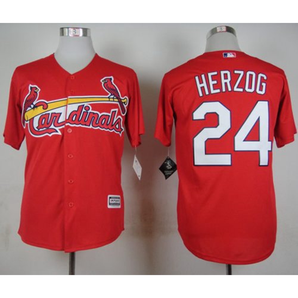 Cardinals #24 Whitey Herzog Red New Cool Base Stitched MLB Jersey 1