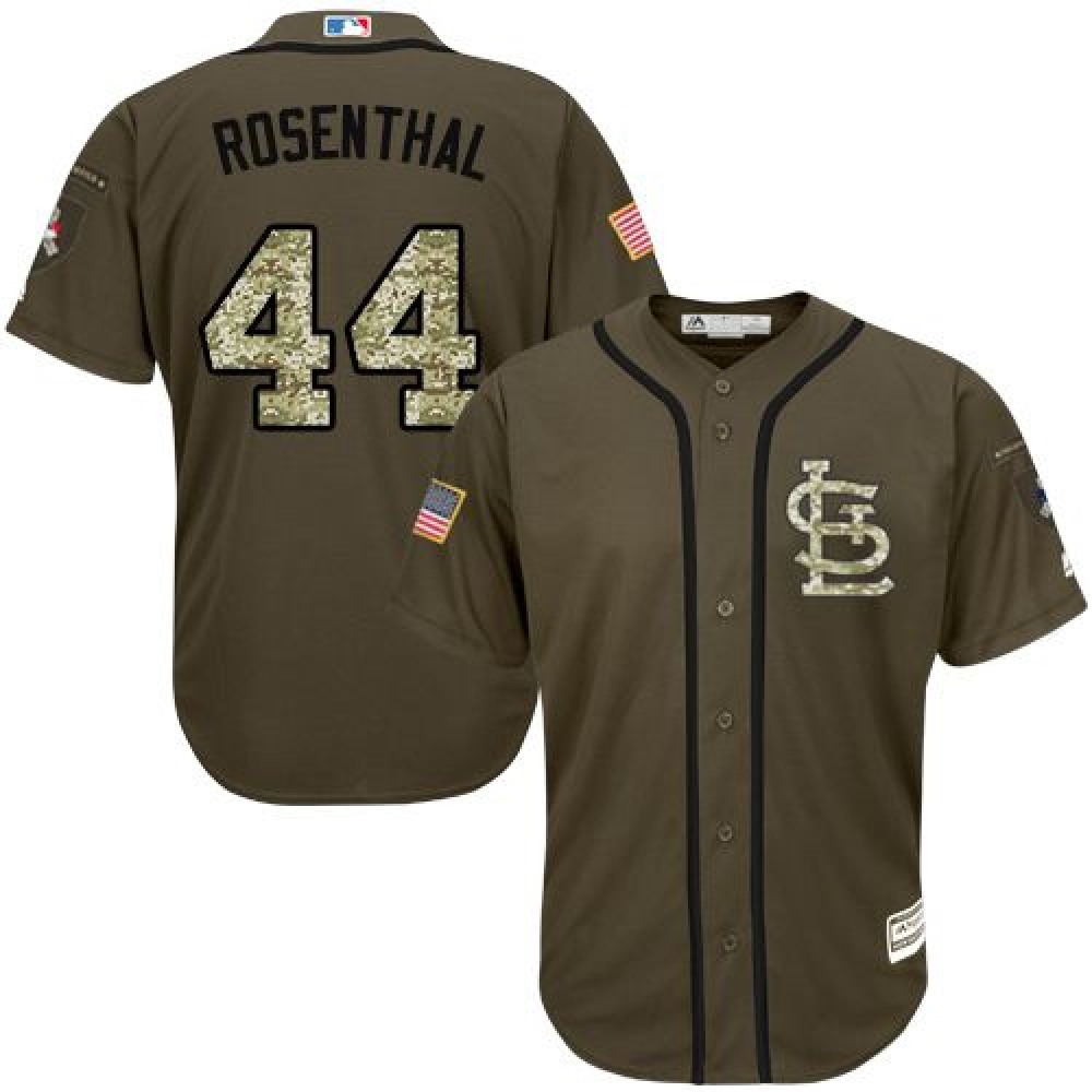 Cardinals #44 Trevor Rosenthal Green Salute to Service Stitched MLB Jersey 1