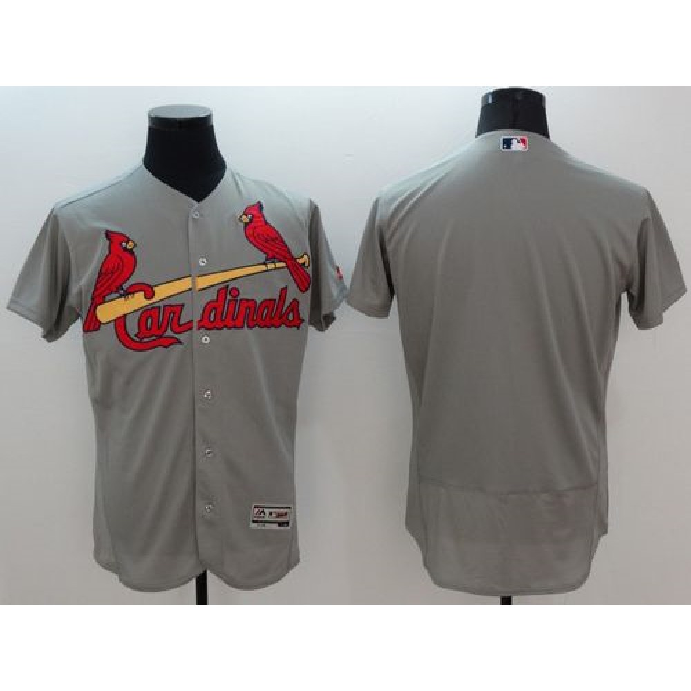 Cardinals Blank Grey Flexbase Authentic Collection Stitched MLB Jersey 1
