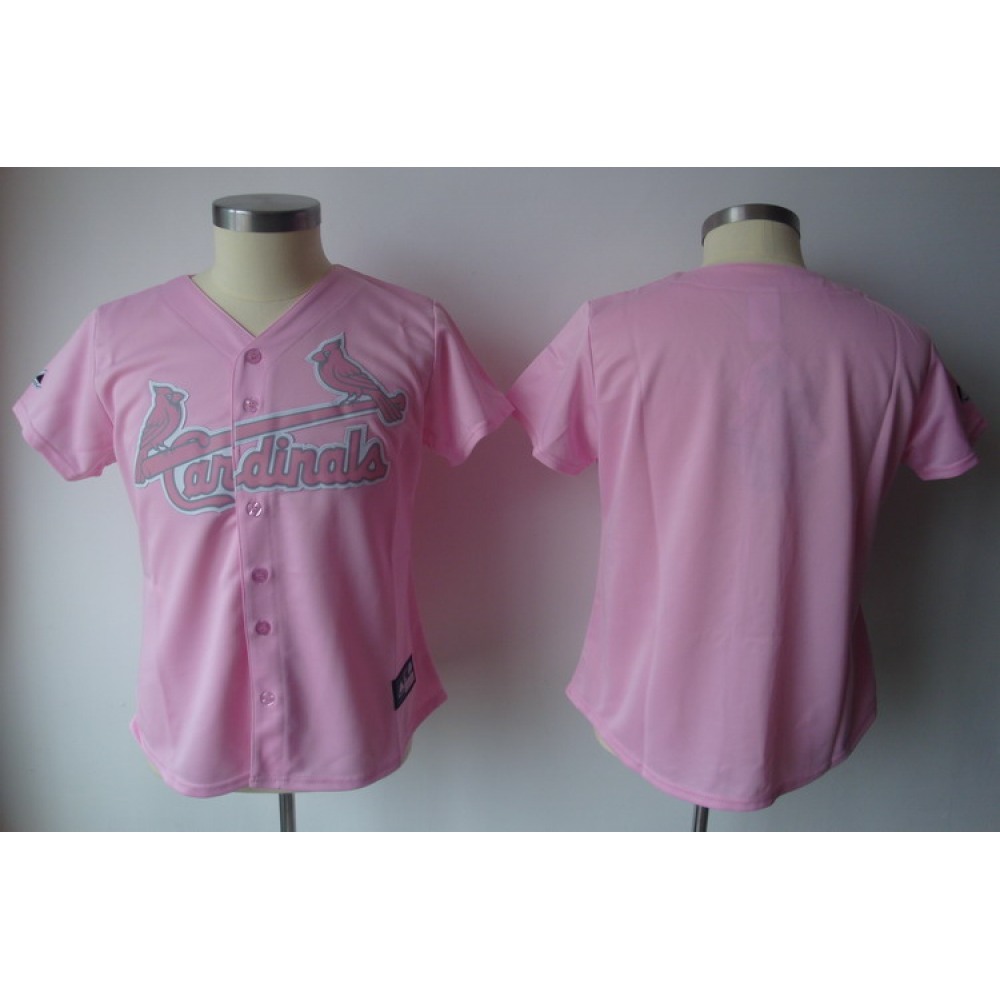 Cardinals Blank Pink Women's Fashion Stitched MLB Jersey 1