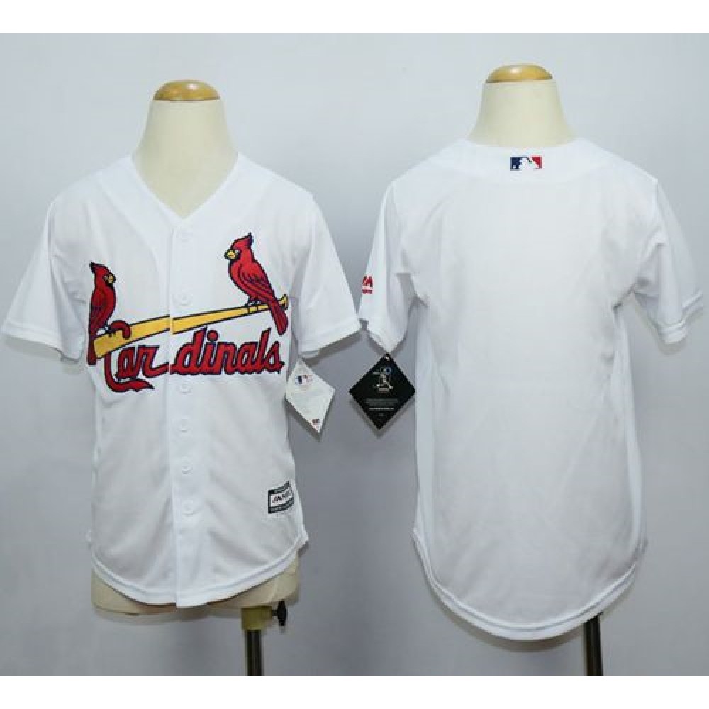 Cardinals Blank White Cool Base Stitched Youth MLB Jersey 1