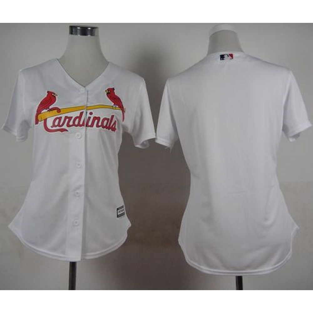 Cardinals Blank White Women's Fashion Stitched MLB Jersey 1