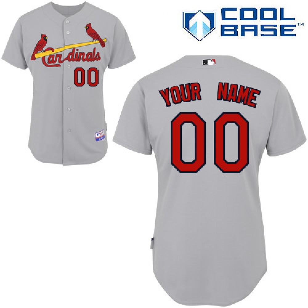 Cardinals Customized Authentic Grey Cool Base MLB Jersey 1