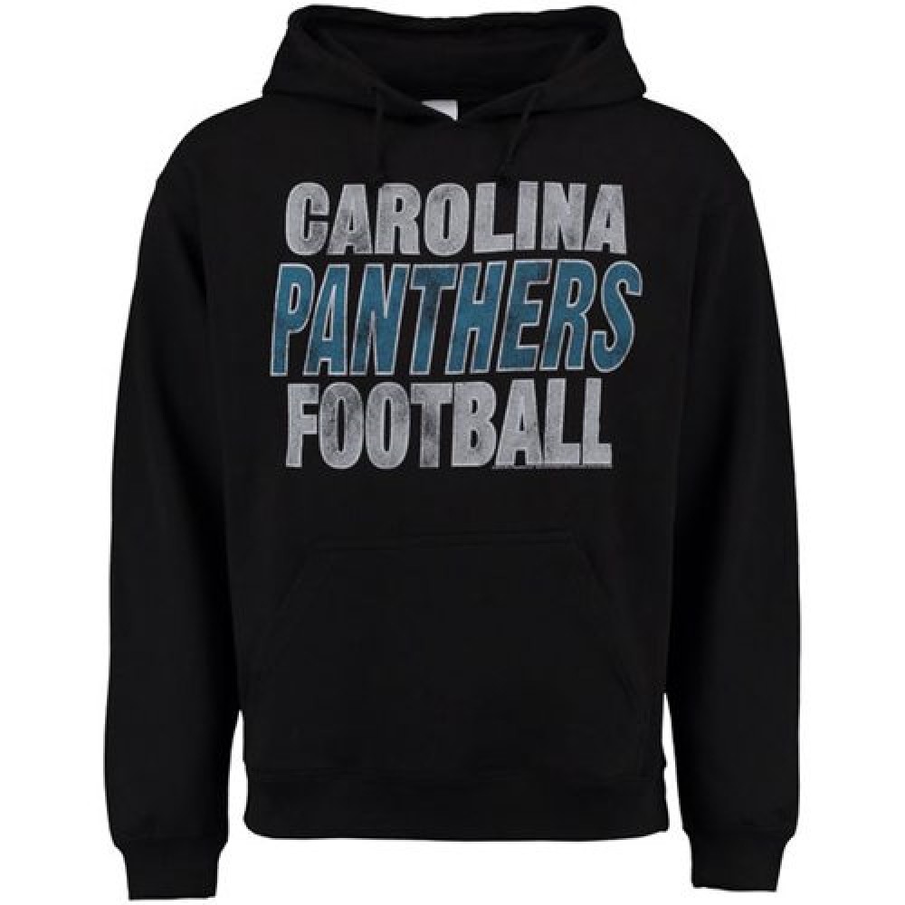 Carolina Panthers Junk Food Kickoff Pullover Hoodie Black 1