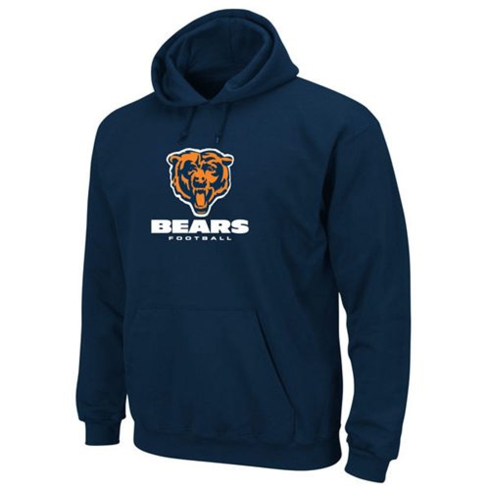 Chicago Bears Critical Victory Pullover Hoodie Navy Blue 1