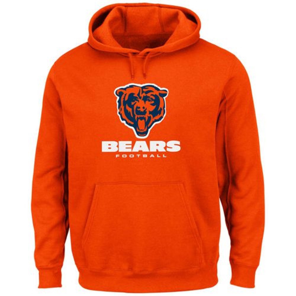 Chicago Bears Critical Victory Pullover Hoodie Orange 1