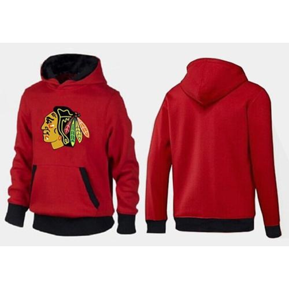 Chicago Blackhawks Pullover Hoodie Red & Black 1