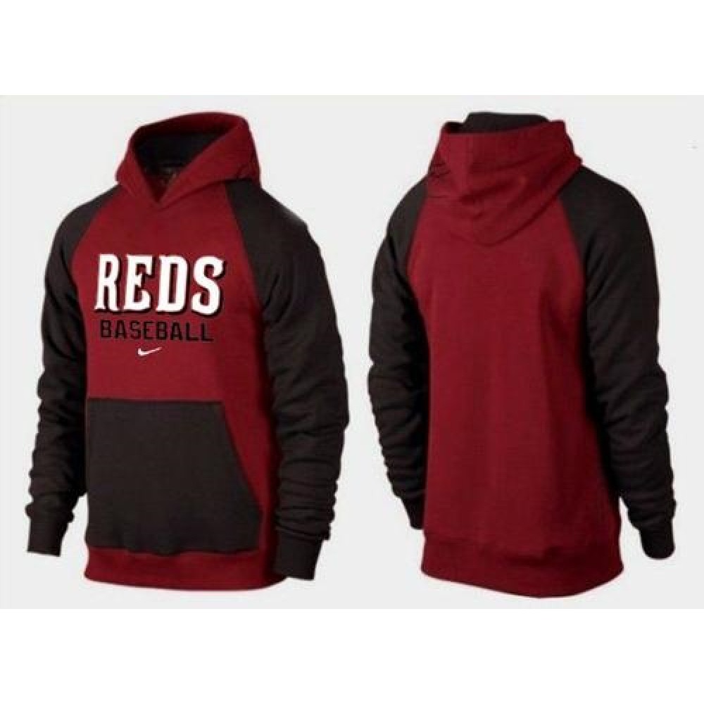 Cincinnati Reds Pullover Hoodie Burgundy Red & Black 1