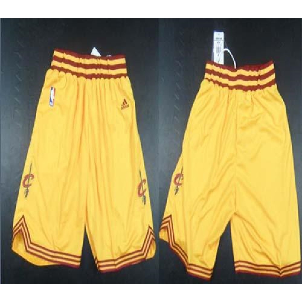 Cleveland Cavaliers Yellow NBA Shorts 1