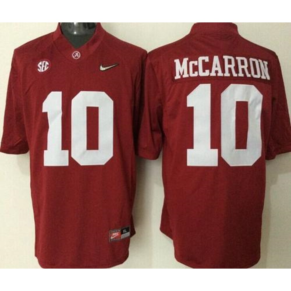 Crimson Tide #10 AJ McCarron Red Limited Stitched NCAA Jersey 1