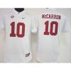 Crimson Tide #10 AJ McCarron White Women's Stitched NCAA Jersey