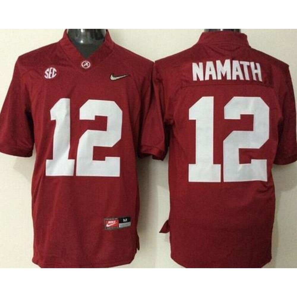 Crimson Tide #12 Joe Namath Red Stitched NCAA Jersey 1