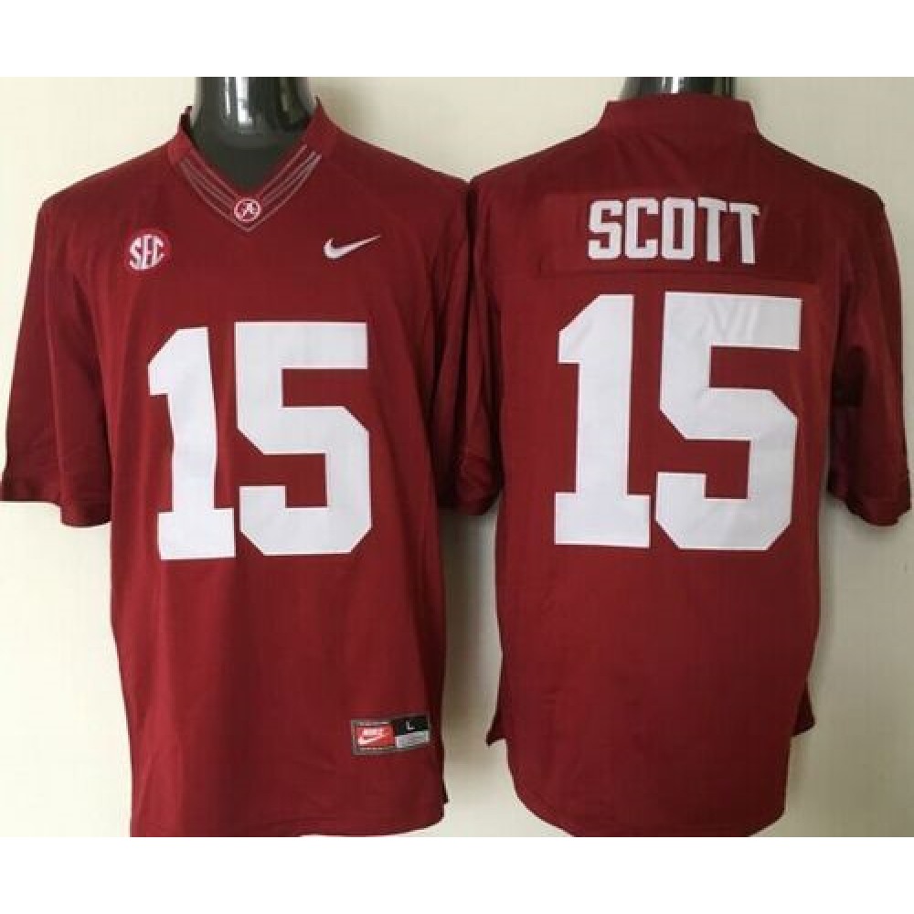 Crimson Tide #15 JK Scott Red Stitched NCAA Jersey 1