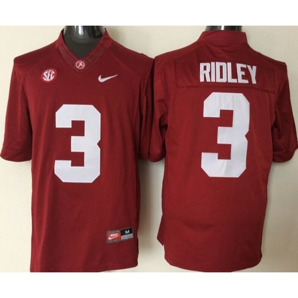 Crimson Tide #3 Calvin Ridley Red Stitched NCAA Jersey 1