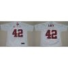 Crimson Tide #42 Eddie Lacy White 2016 College Football Playoff National Championship Patch Stitched NCAA Jersey