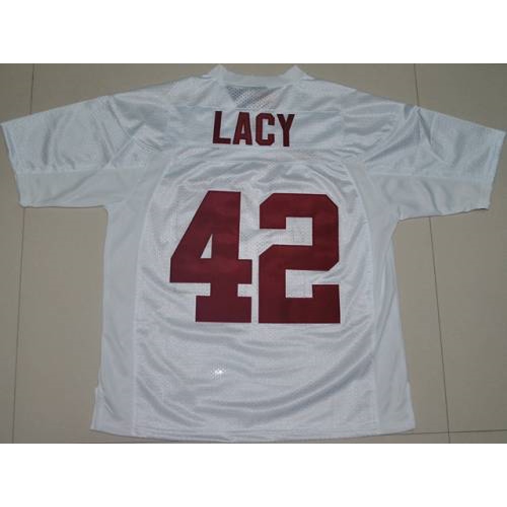 Crimson Tide #42 Eddie Lacy White Stitched NCAA Jersey 1