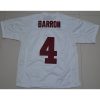 Crimson Tide #4 Mark Barron White Stitched NCAA Jersey