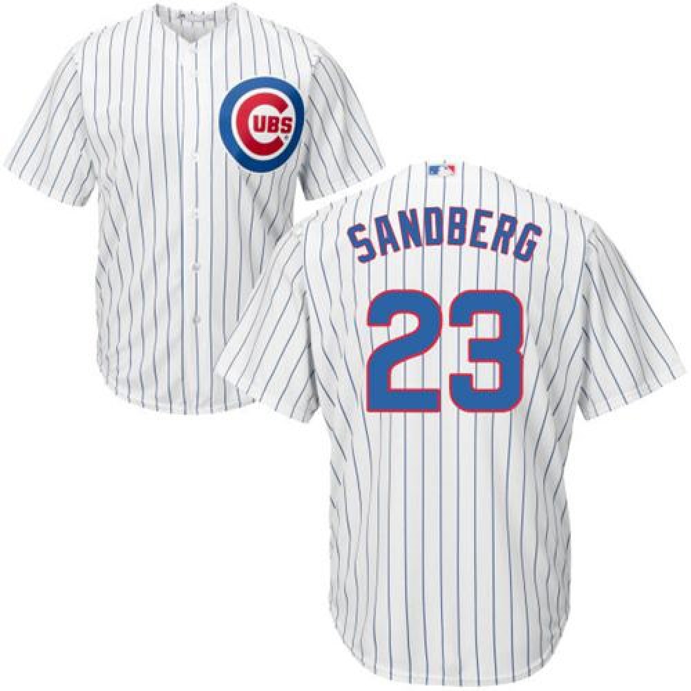 Cubs #23 Ryne Sandberg White Home Stitched Youth MLB Jersey 1